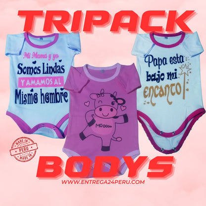 TriPack Bodys Pivody Estampados