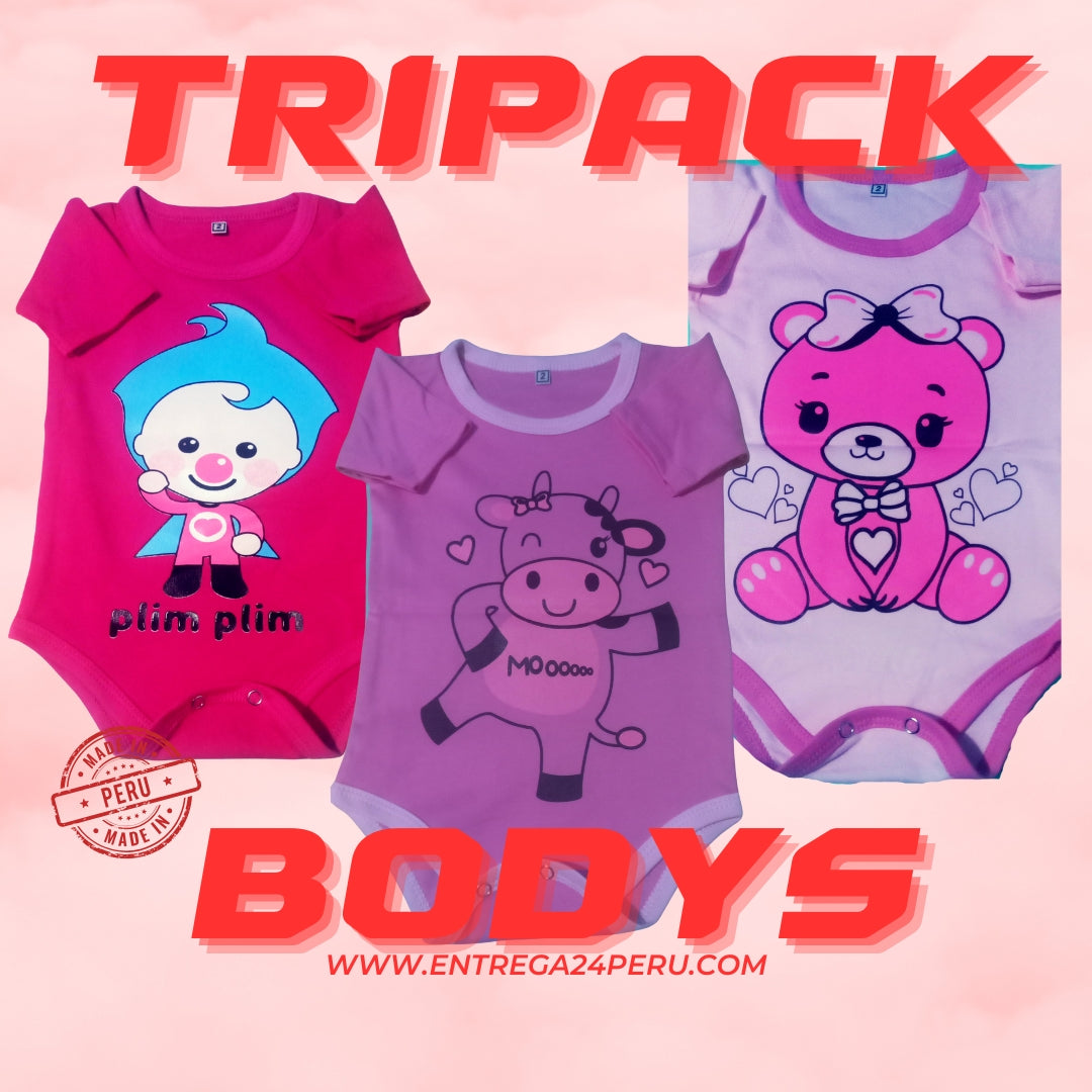 TriPack Bodys Pivody Estampados