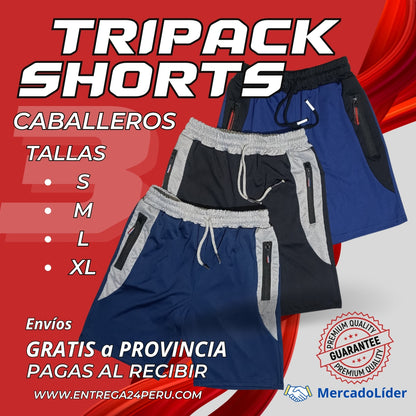 OFERTA TRIPACK SHORTS Deportivos Caballeros