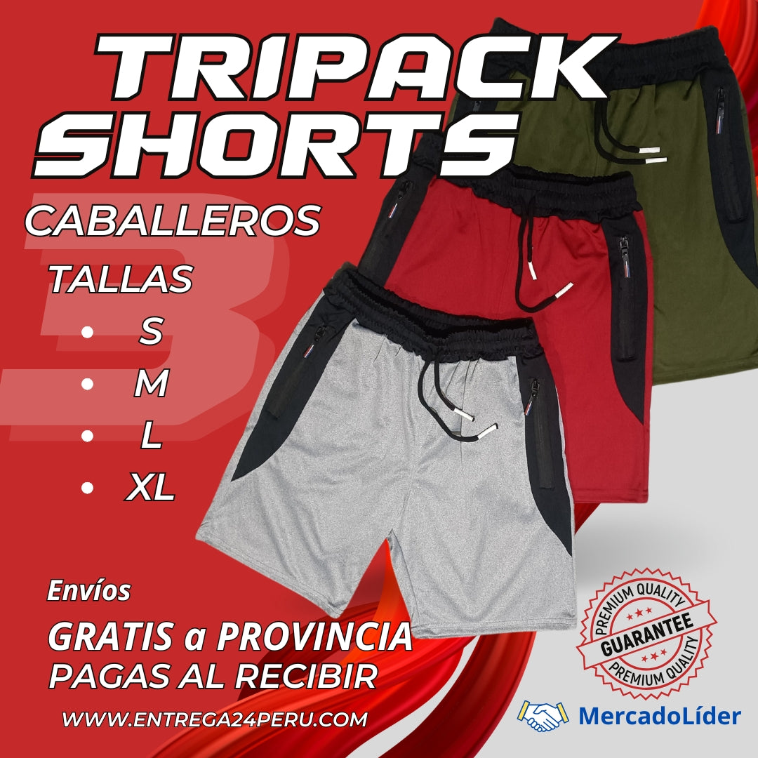 OFERTA TRIPACK SHORTS Deportivos Caballeros