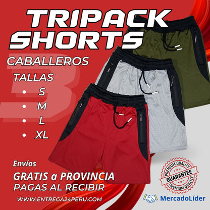 OFERTA TRIPACK SHORTS Deportivos Caballeros